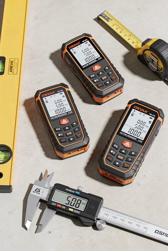 compact durable laser measurers