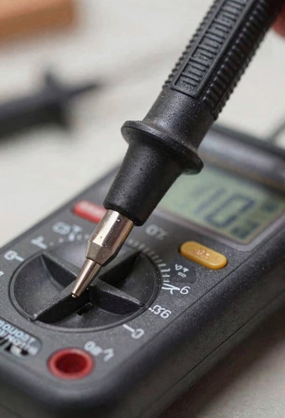 ergonomic readable balanced field meter